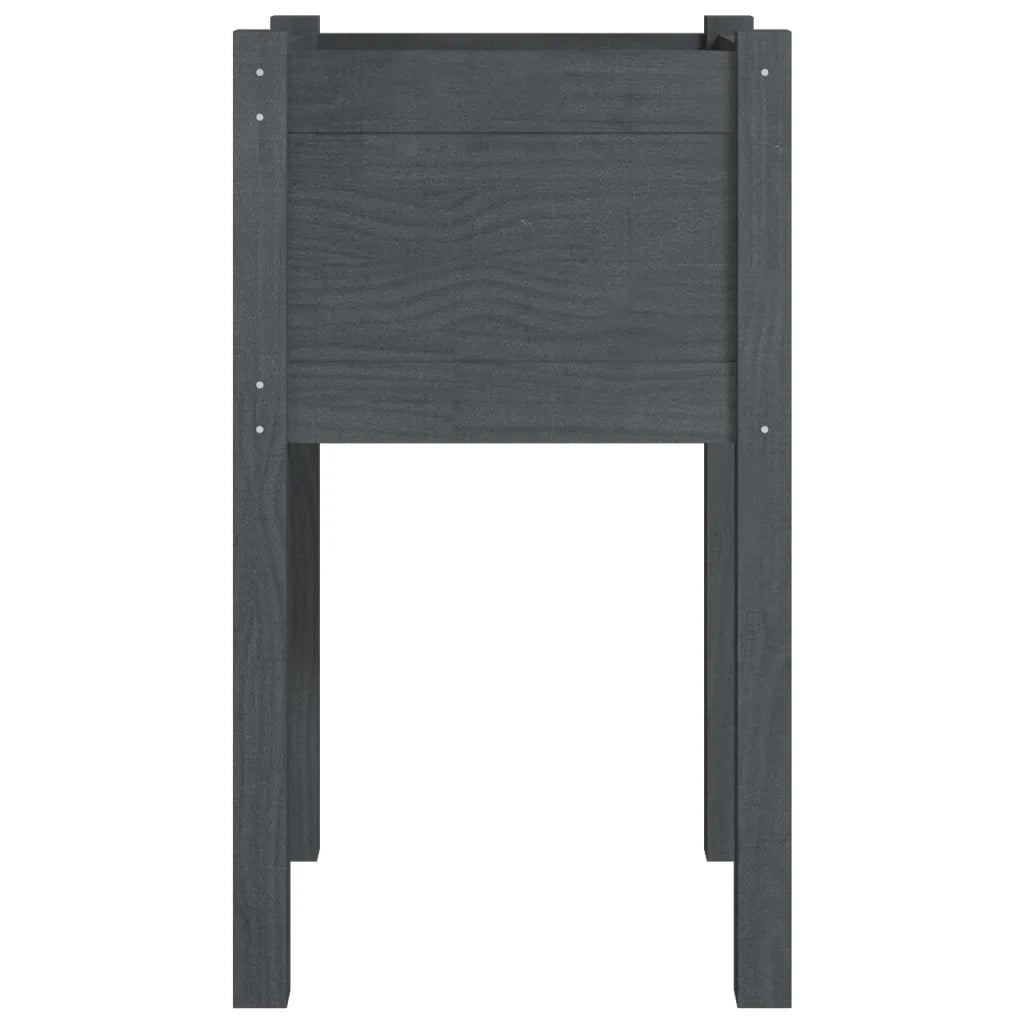 Fioriere da Giardino 2 pz Grigie 40x40x70 cm in Legno di Pino 810794