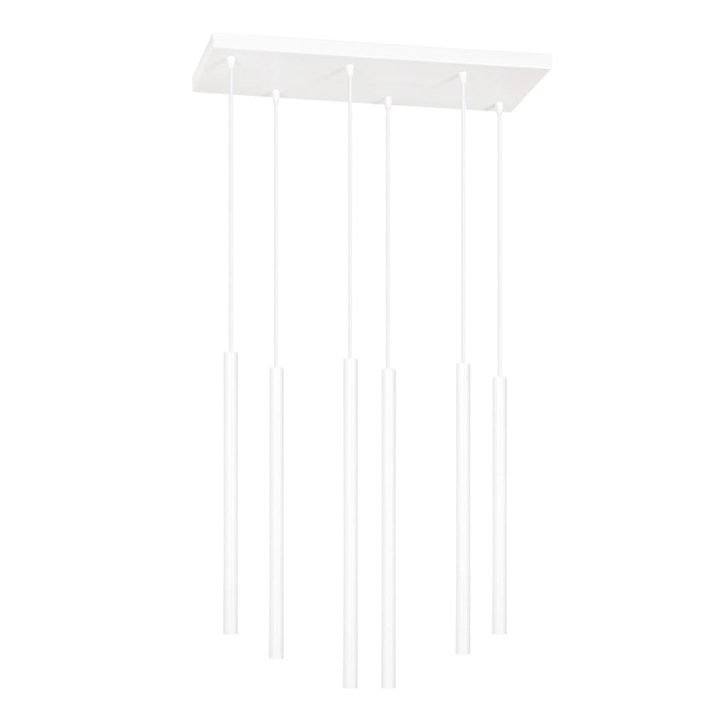 Lampada a sospensione Selter in acciaio bianco opaco