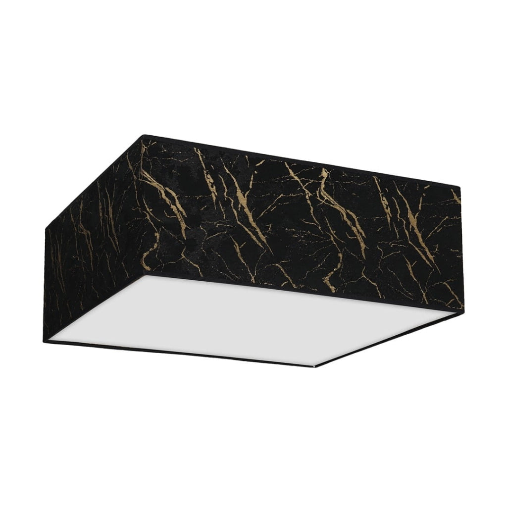 Plafoniera quadrata 50cm 3xE27 nera Milagro Senso MLP7293