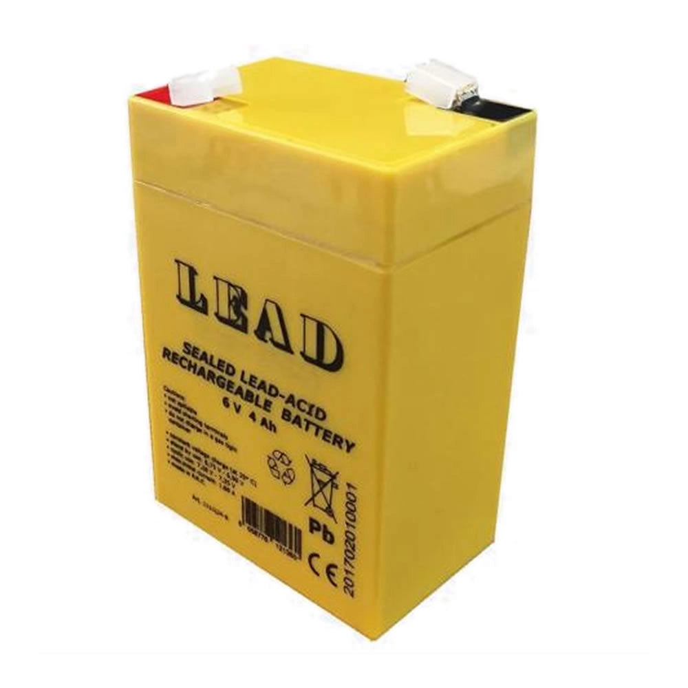 Multipack da 3 batterie ricaricabili 6 volt 4 ah per lampada d'emergenza antifurto allarme giochi