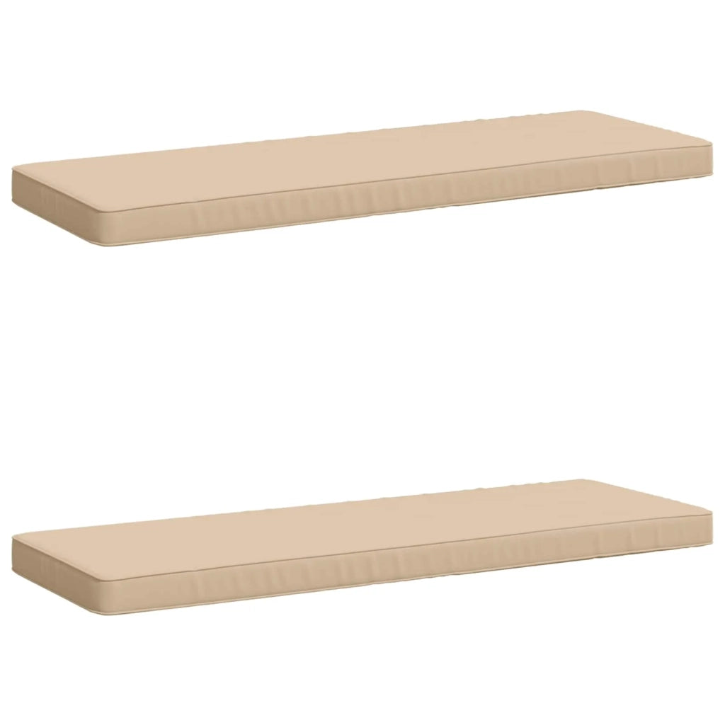 Cuscini per Panchina a 2 Pezzi VUGHT 2 pz 100% Poliestere Crema 951133
