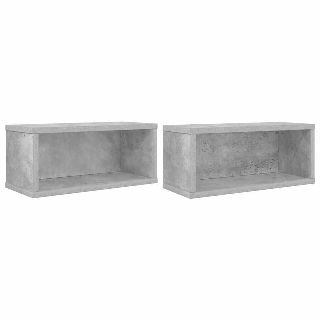 Rack per Stoccaggio CD 2 pz Grigio Cemento 40 x 17 x 17 cm 8012716