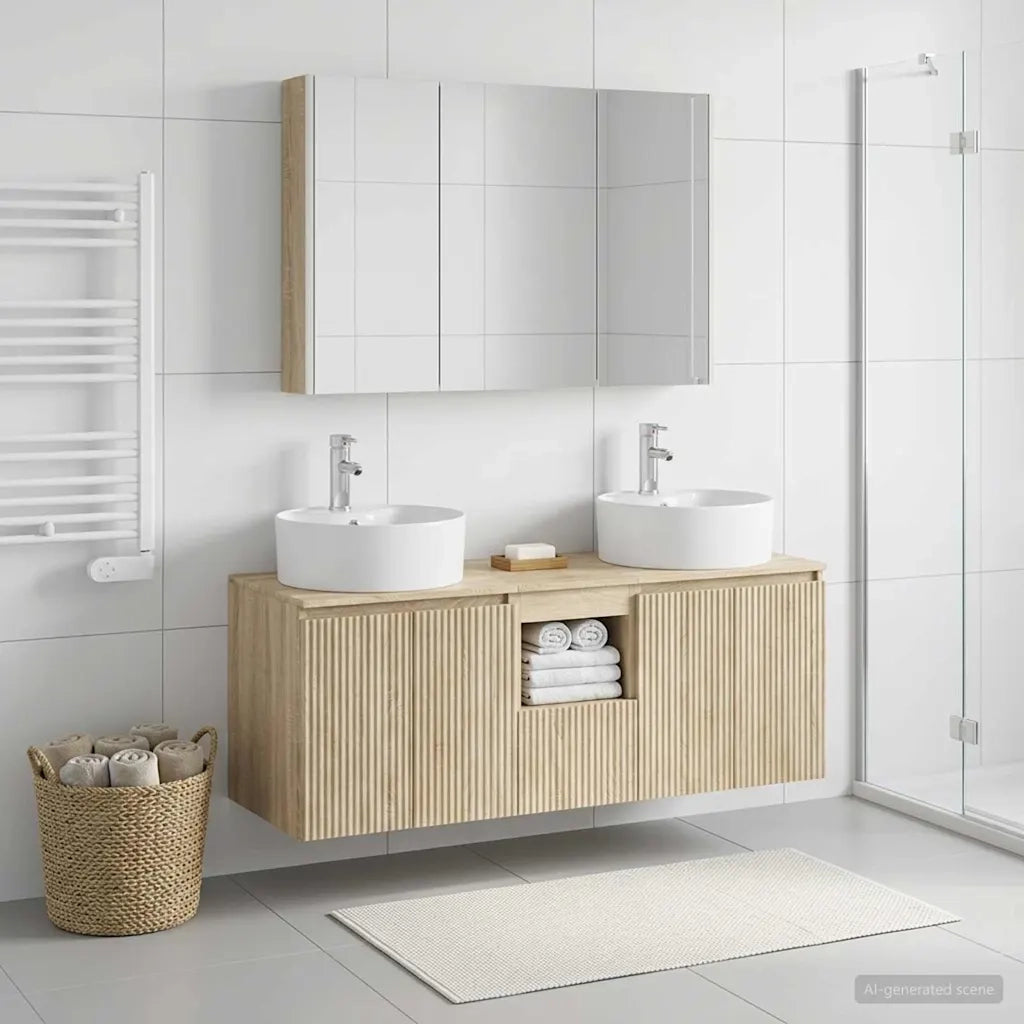Set di Armadi da Bagno 4 pcs Rovere Sonoma Legno ingegnerizzato 3406465