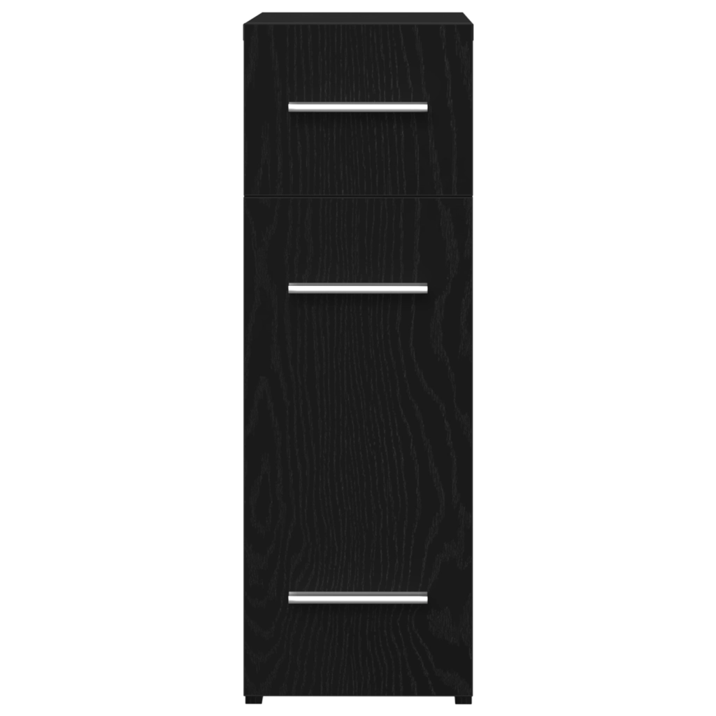 Armadio da farmacista  Nero Rovere 20x45,5x60 cm in legno ingegnerizzato