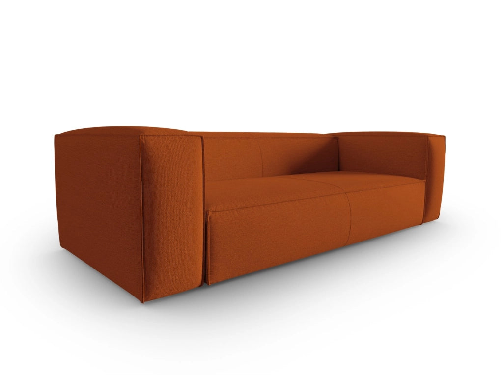 Cosmopolitan Design - Divano "Mackay" 4 posti in velluto strutturato terracotta 