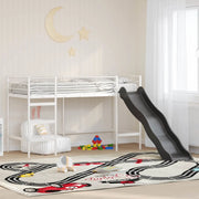 Letto loft per bambini con scivolo Bianco e Antracite 42020782