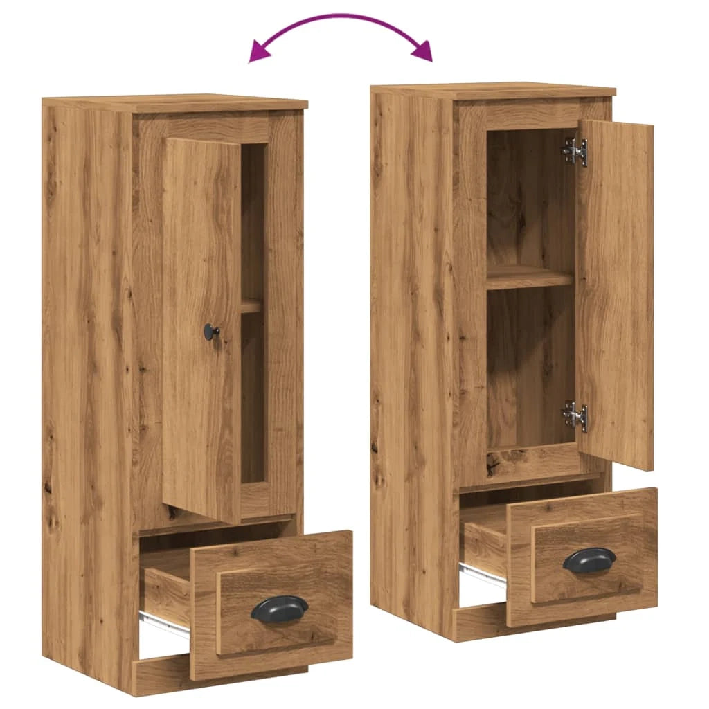 Buffet credenza cassettiera mobiletto mobile contenitore organizer cucina soggiorno salotto alto fatto a mano 36 x 35,5 x 103,5 cm legno ingegnerizzato marrone 02_0033161