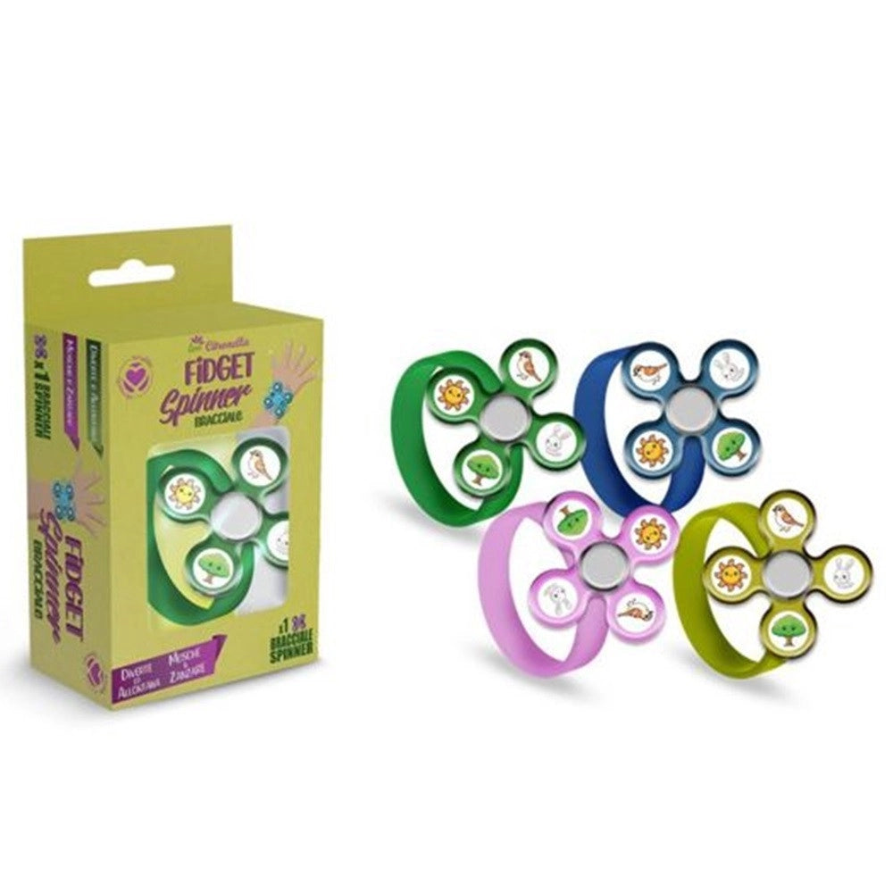 Trade Shop - Set 10 Pz Bracciale Fidget Spinner Braccialetto Alla Citronella Anti Insetti 034194 -