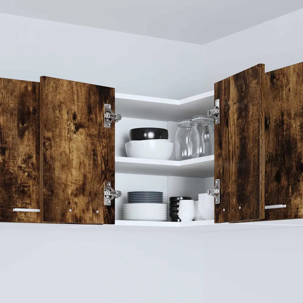 Armadio pensile Rovere Affumicato e Bianco 57 x 57 x 40 cm 884190