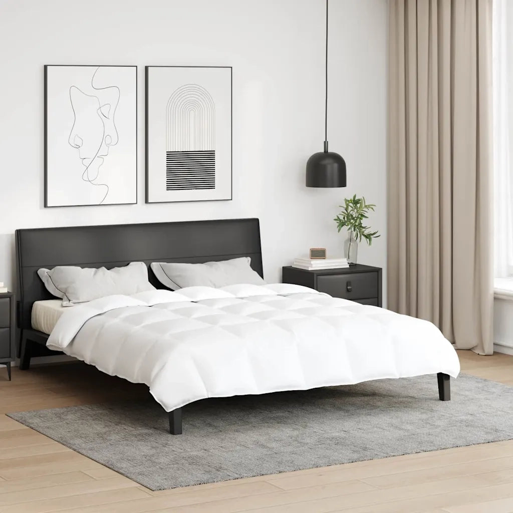vidaXL Quilt e Piumini Bianco 240 x 220 cm Piume