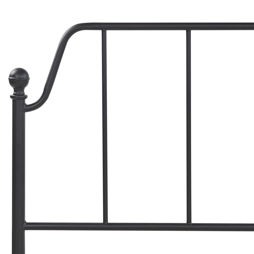 Struttura del letto in metallo nero 160 x 200 cm King Size Doghe in legno di pioppo Camera da letto minimalista industriale