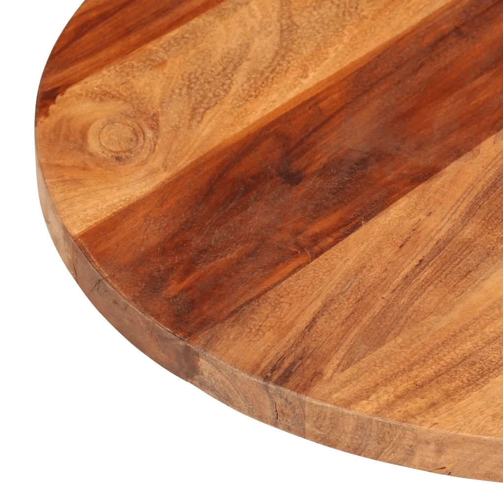 Piano Tavolo in Legno Massello di Acacia Rotondo 25-27 mm 60 cm
