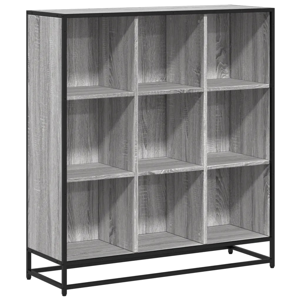 Libreria Grigio Sonoma 97,5x33x107,5 cm Multistrato e Metallo 3300863
