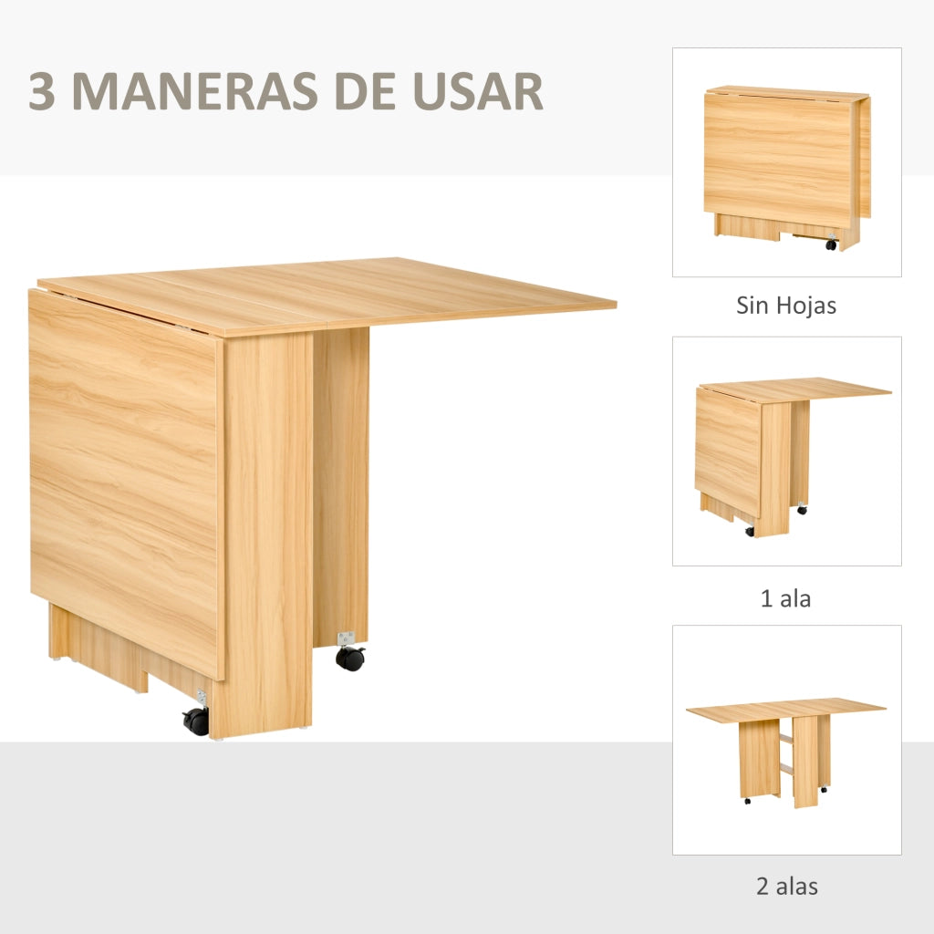 Tavolo Pieghevole con Ruote ¨C zephmum ¨C Legno 140x80x74cm