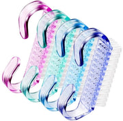 Set di pennelli per unghie in plastica - 4 pezzi - set di pennelli per manicure e pedicure - pennelli per unghie in plastica - strumenti per manicure e pedicure - pennelli per unghie con manico comodo - pennello per unghie da pulizia