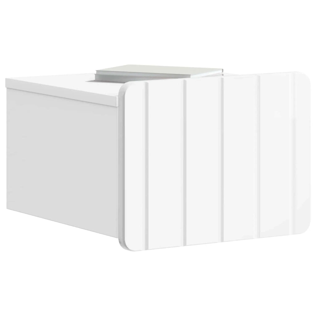 Mobiletto da notte a muro Bianco Lucido 33 x 34,5 x 24 cm 898263