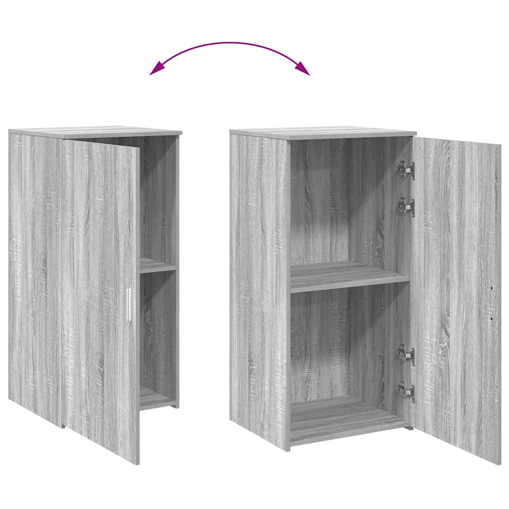 vidaXL Mobile Portaoggetti Grigio Sonoma 50x45x103,5 cm in Truciolato