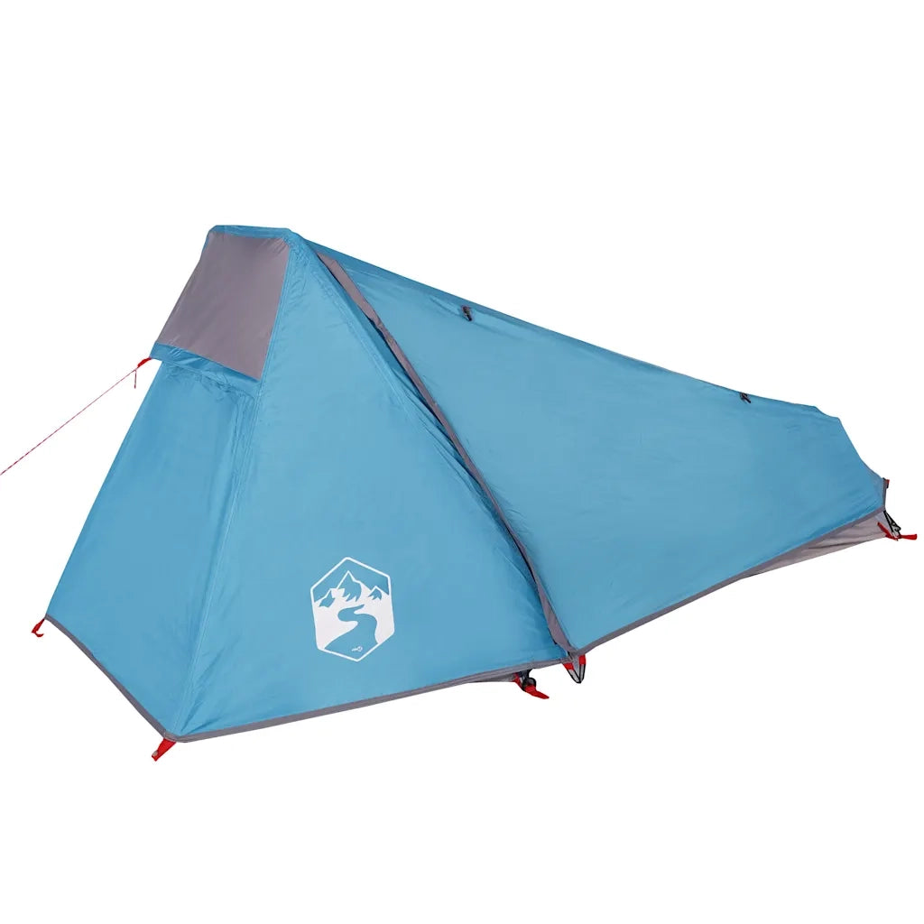 Tenda da Campeggio a Tunnel per 1 Persona-Tenda per Escursionismo Blu Impermeabile