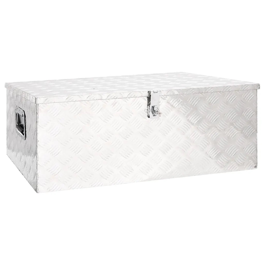 Contenitore Portaoggetti Argento 100x55x37 cm in Alluminio 152256