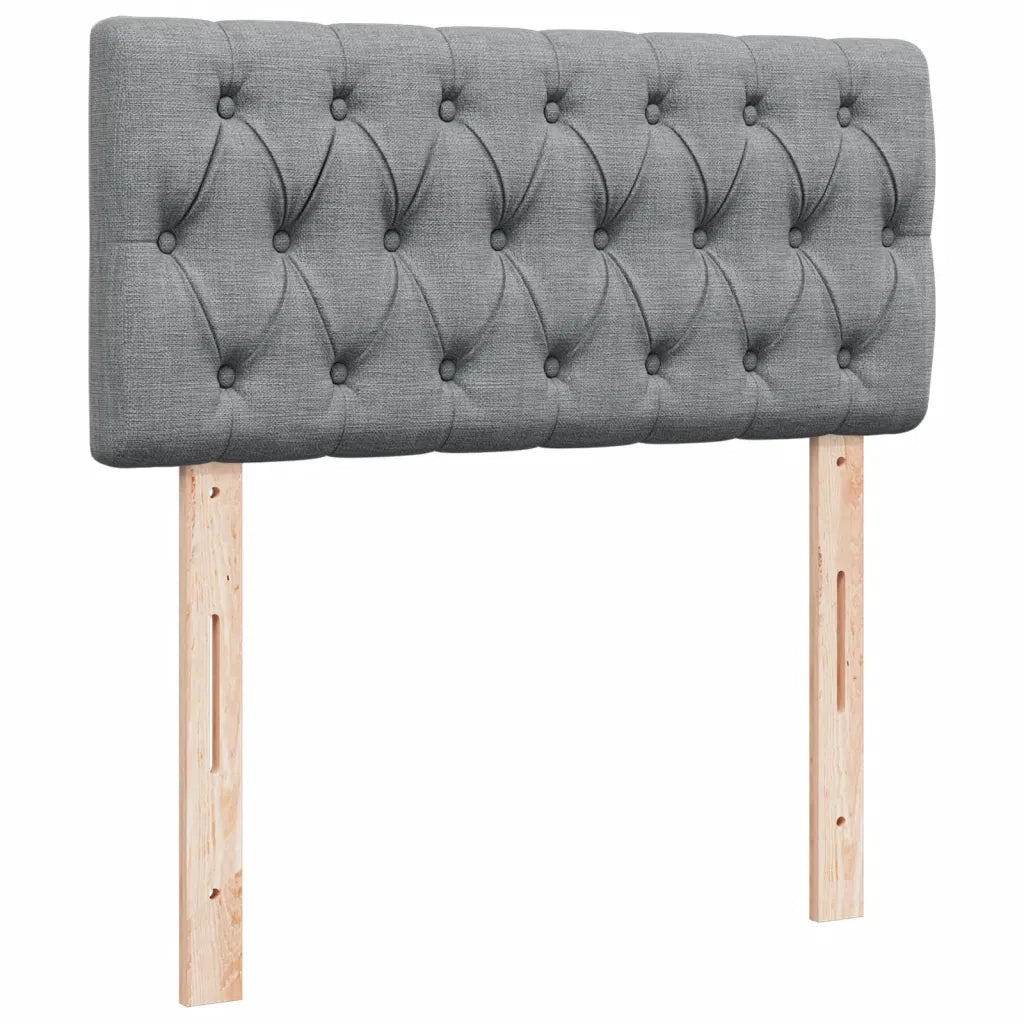 Giroletto a Molle con Materasso Grigio Chiaro100x200 cm Tessuto 3288106