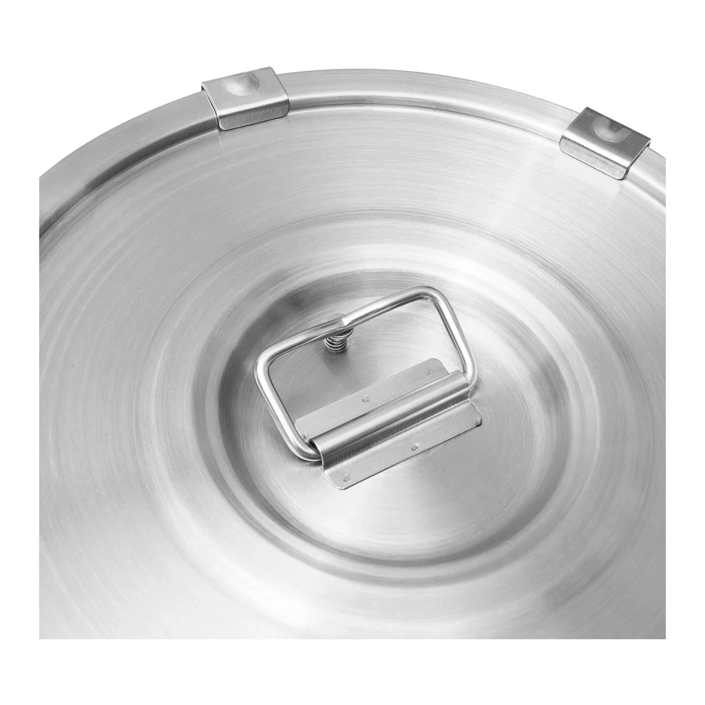 Contenitore professionale in acciaio inox per alimenti isolato per la ristorazione calda e fredda (22 litri isolamento a doppia parete coperchio con chiusure a rana) 14_0004273