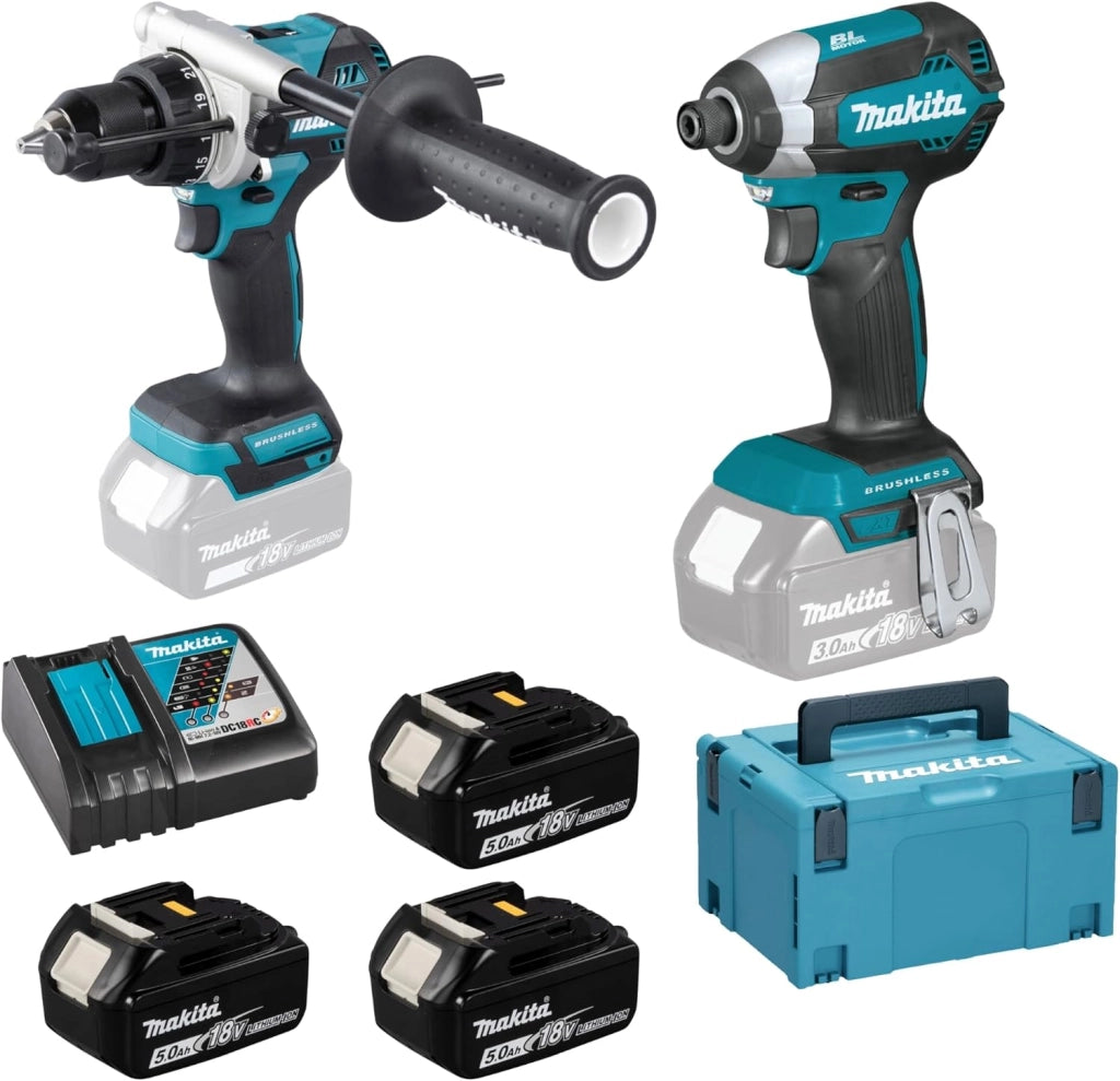 Makita Combo DTD153Z+DHP486Z BL 18V LXT 5Ah 3 bat. MakPac Marca