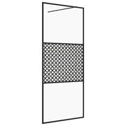 Parete per Doccia Walk-in Vetro Trasparente ESG 80x195 cm Nera CFW6740241