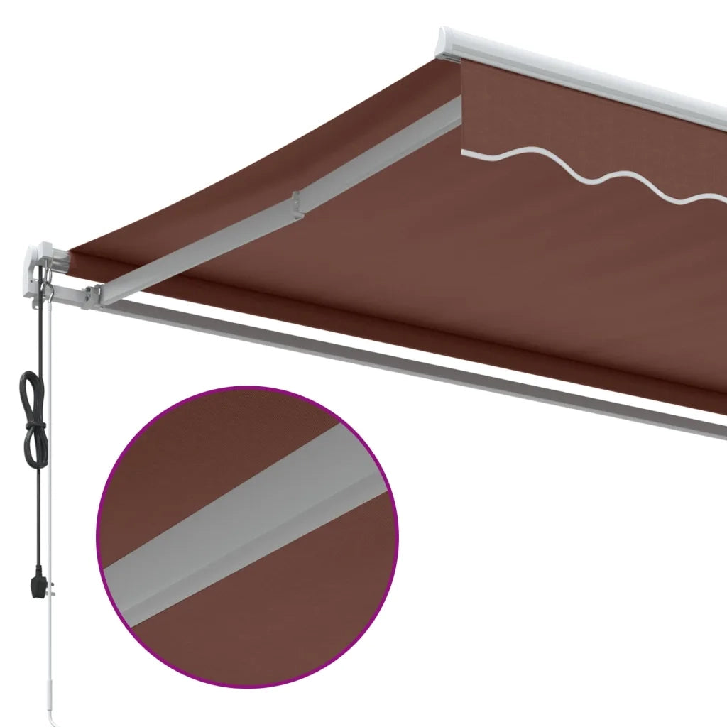 Tenda da Sole Retrattile Automatica Marrone 350x250 cm 3310205