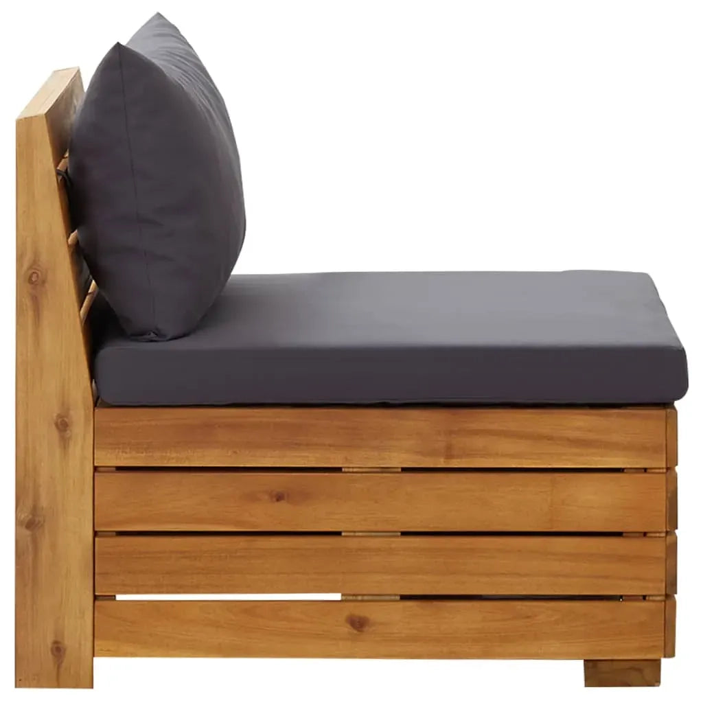 Divano da Giardino a 2 Posti e Cuscini Legno Massello di Acacia 316247