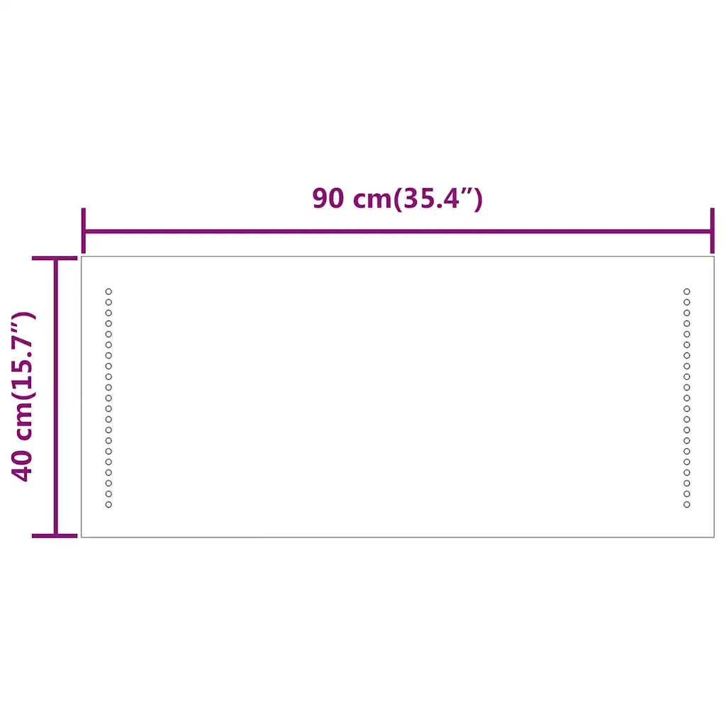 Specchio da Bagno con Luci LED 90x40 cm cod mxl 67518
