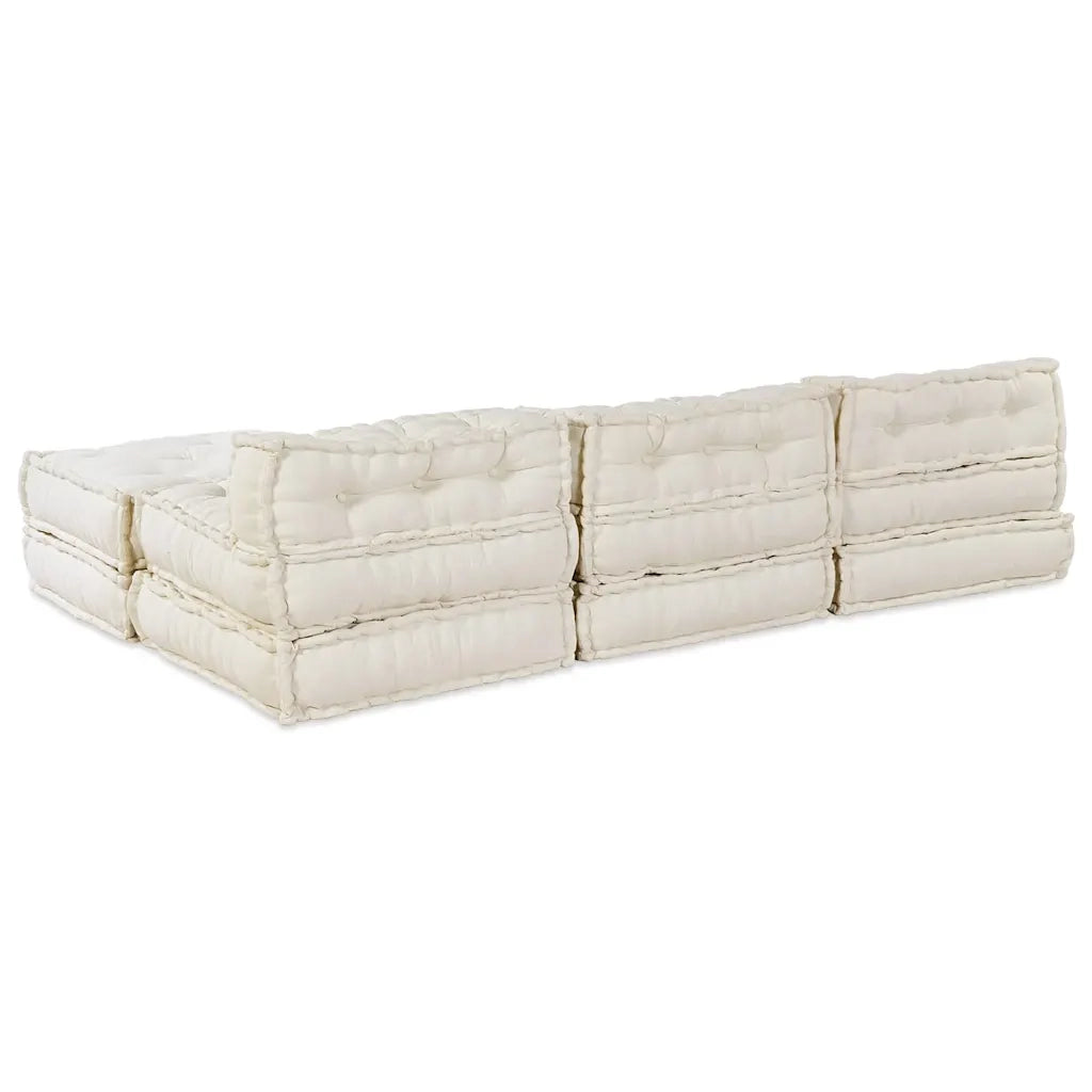 vidaXL Cuscino 4 pcs Crema 70 x 70 x 54 cm Poliestere