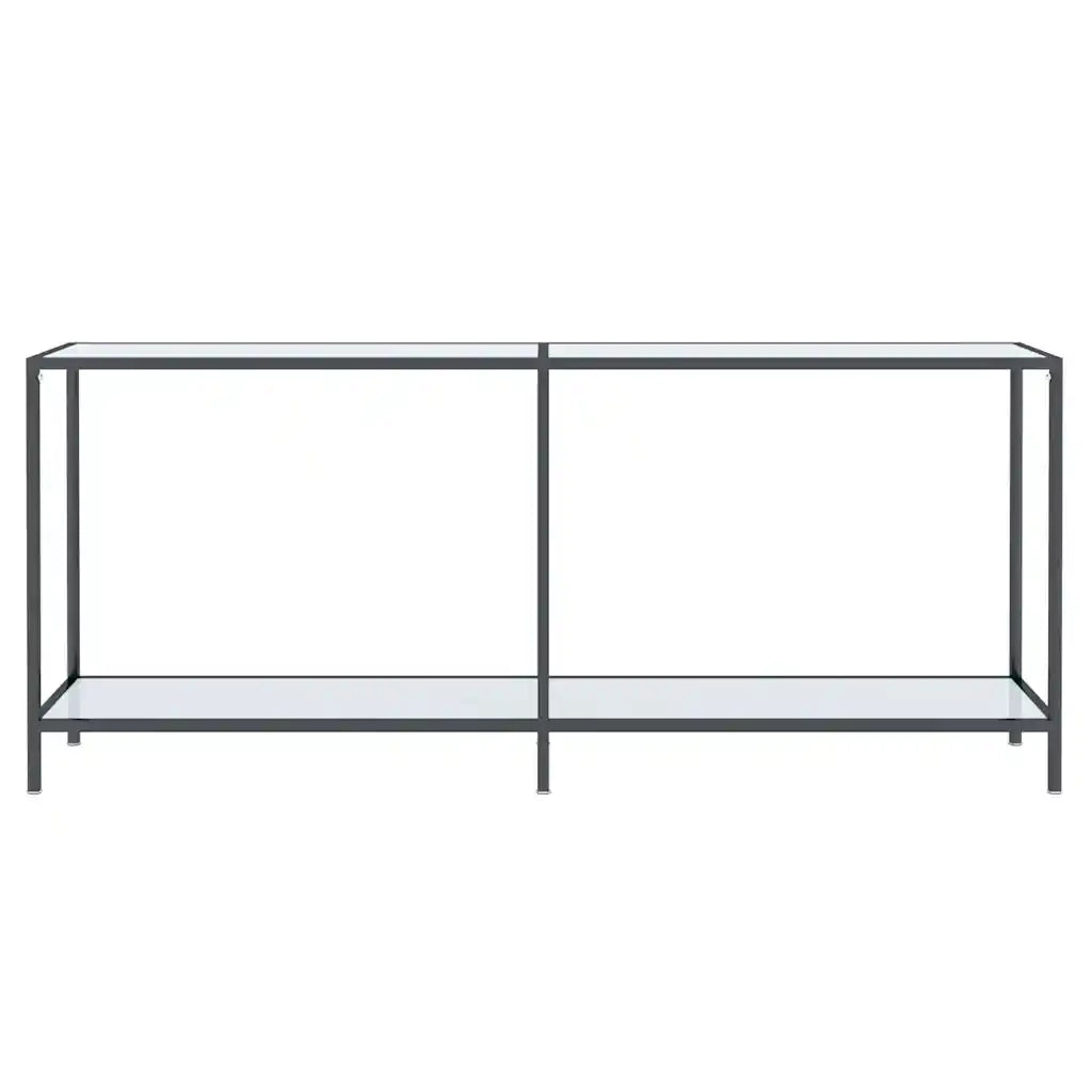 Tavolo Consolle Bianco 180x35x75,5 cm in Vetro Temperato 331704