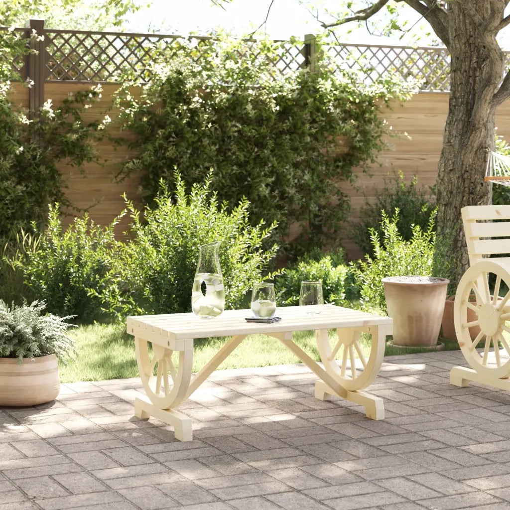 Tavolino da Giardino-Tavolo da Esterno-Tavolino da Patio 90x50x40 cm in Legno Massello di Abete 895846