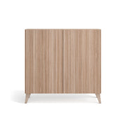 Scarpiera Herdasa effetto noce chiaro ante stampa doghe chiaro 87x90x27cm