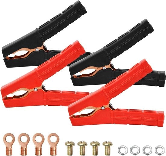 Set di 4 grandi viti a crociera isolate per batteria auto - Per cavo di ricarica auto - Cavo di avviamento - Batterie auto accessorie
