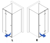 Cabina Doccia Rea Atlas 80x90 Brush Gold sinistra