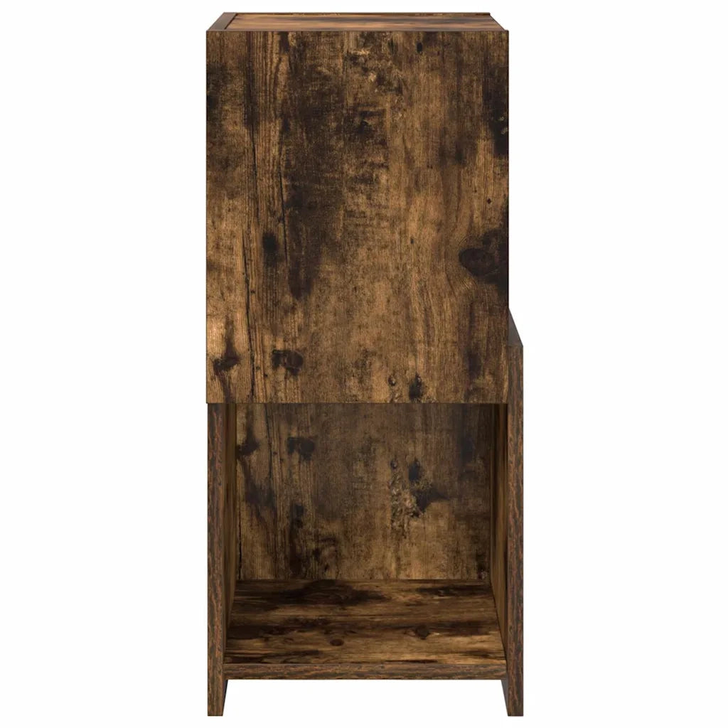 Mobile angolare Rovere fumé 30,5x30x65cm Legno multistrato 889841