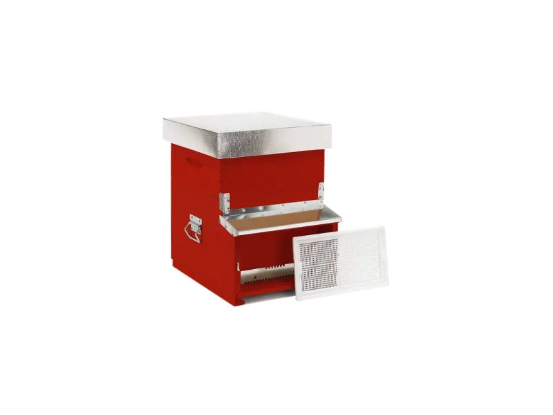 88 Arnia Dadant-Blatt 10 favi fondo mobile antivarroa telaini cereo block - Rosso mattone
