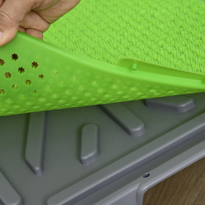 Toilette per Cani da Interno ed Esterno con Prato Sintetico 67x41x3.5cm Verde