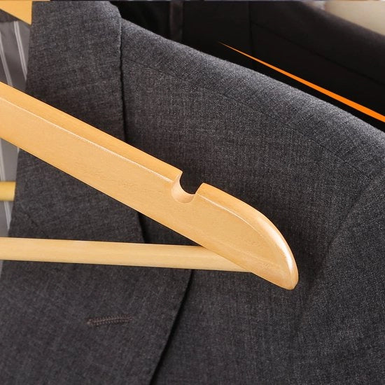 Hangers in legno - 50 pezzi - Colore naturale