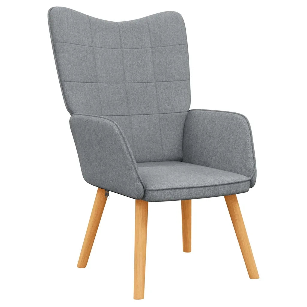 Divano Sedia-Poltrona Relax Grigio Chiaro in Tessuto 785672