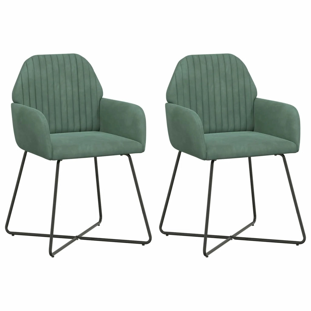 Sedie da pranzo 2 pcs Velluto (V) Verde Mare 55 x 50 x 84 cm 42034375