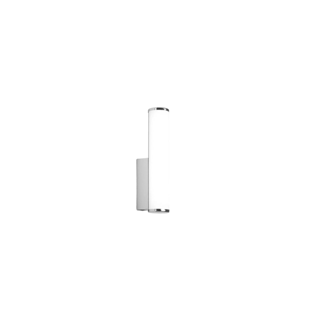Lampada a Parete GAP 7W LED 640lm 3000K Struttura in Alluminio Cromo IP44 Diffusore Opale - Design Moderno - Gea Luce