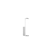 Lampada a Parete GAP 7W LED 640lm 3000K Struttura in Alluminio Cromo IP44 Diffusore Opale - Design Moderno - Gea Luce