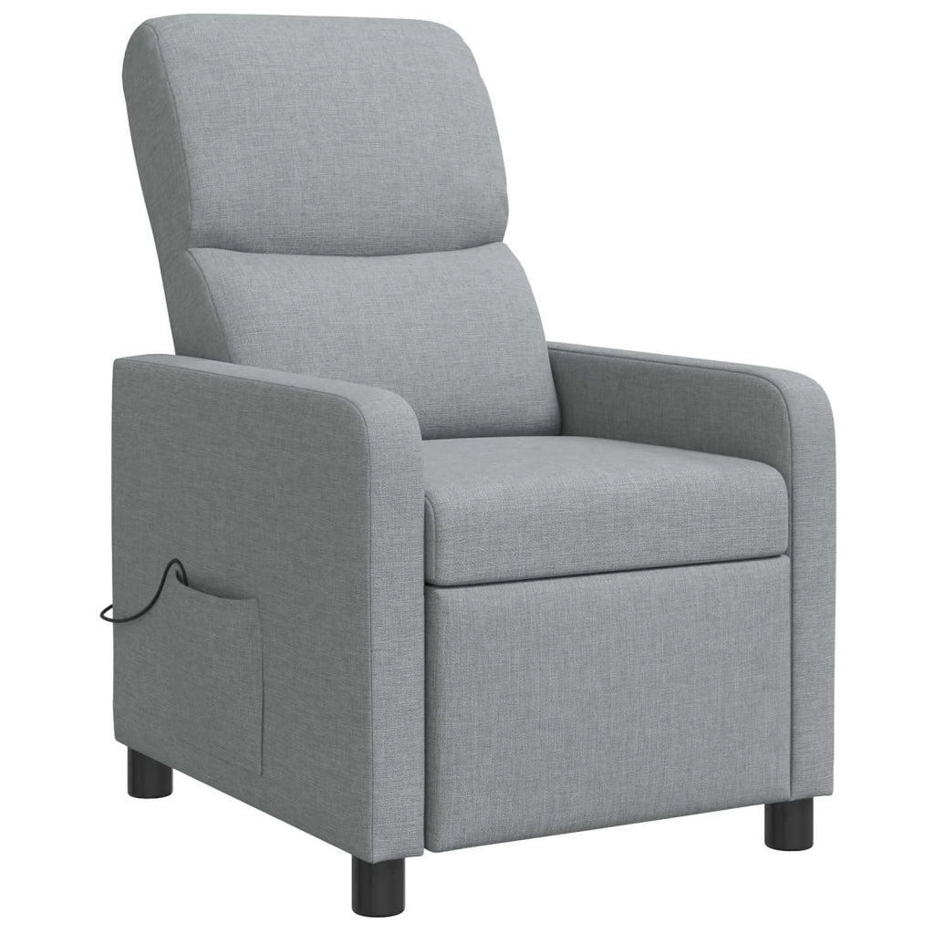 Divano Sedia-Poltrona Massaggiante Grigio Chiaro Tessuto 286951