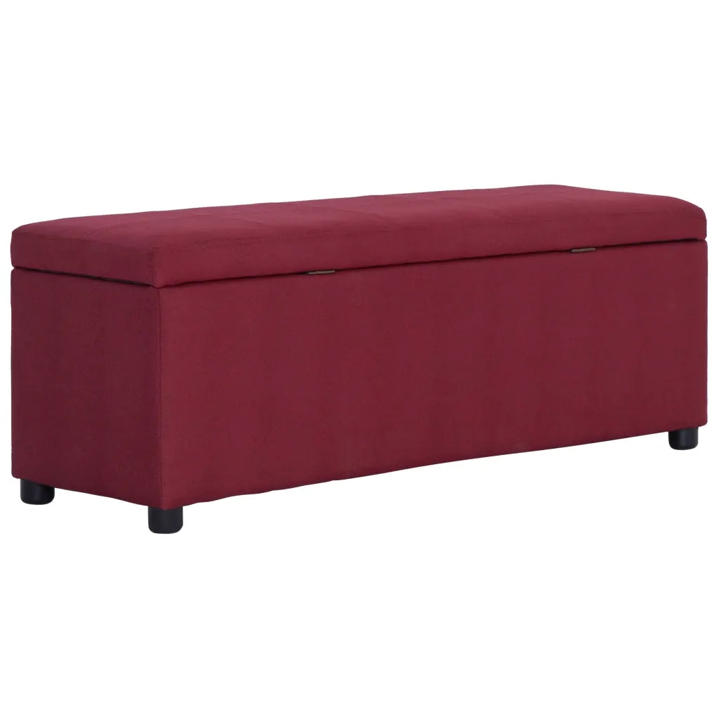 Panca con Vano Portaoggetti 116 cm Rosso Vino in Poliestere 281325