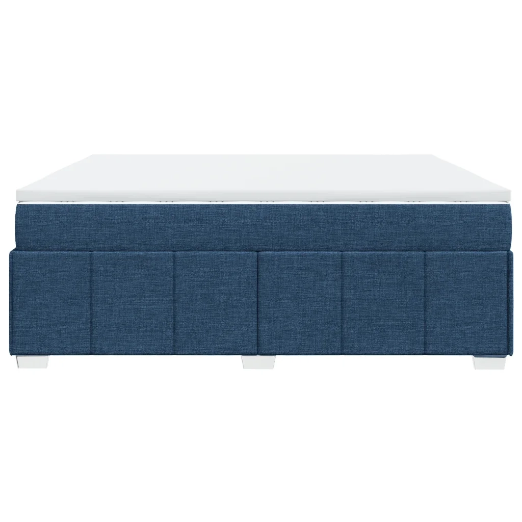 Giroletto a Molle con Materasso Blu 200x200 cm in Tessuto