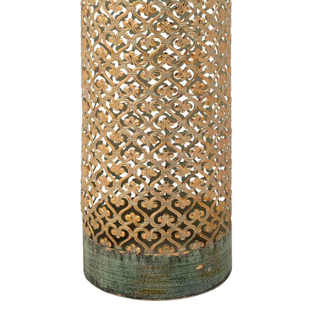 Vaso in metallo blu 18x18x69,5h