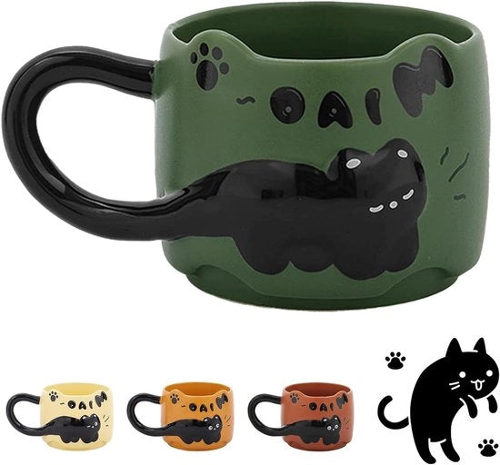 Gatto in gabbia (verde)