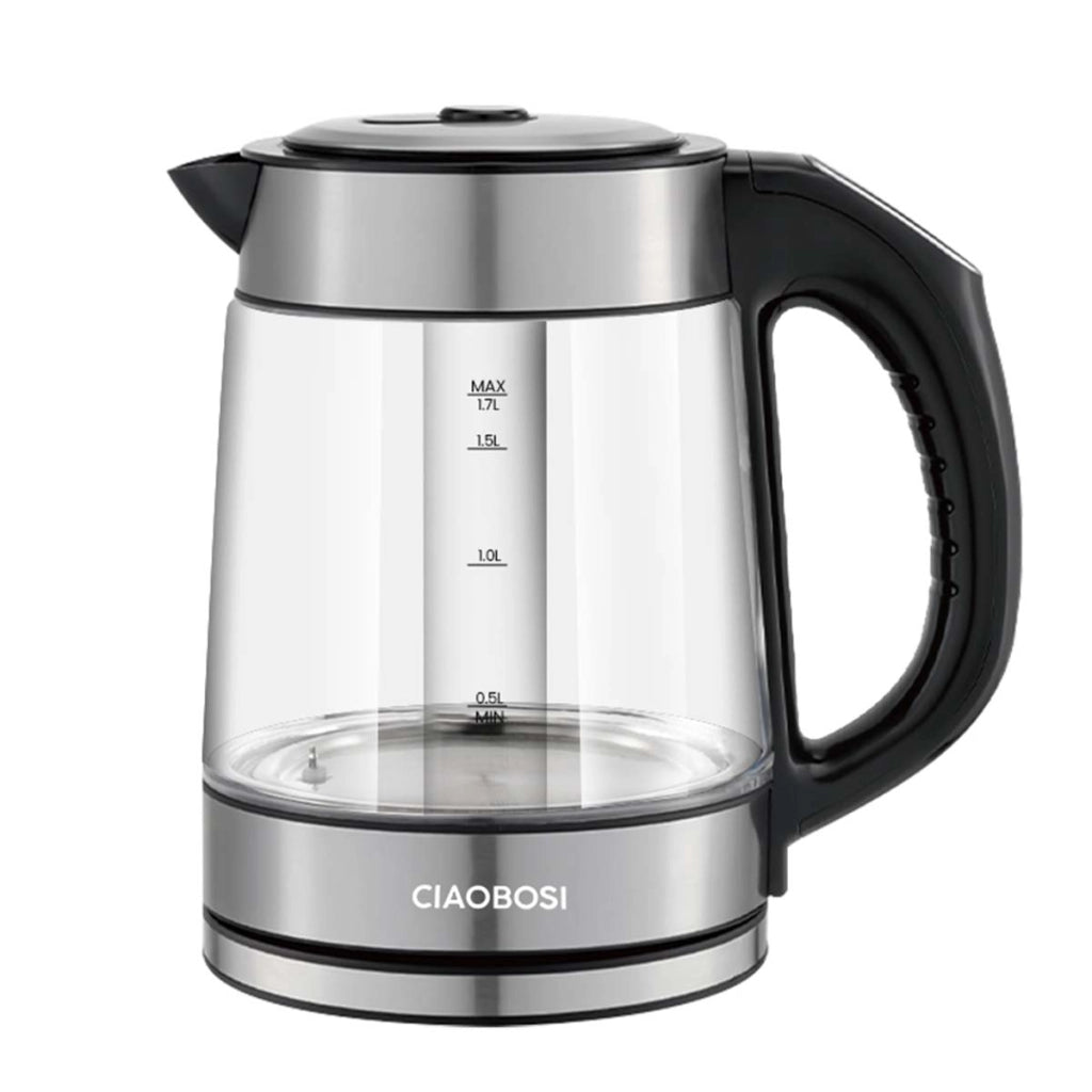 Bollitore Elettrico 1.7L 2000W Vetro Borosilicato con Regolazione della Temperatura Trasparente Avizar